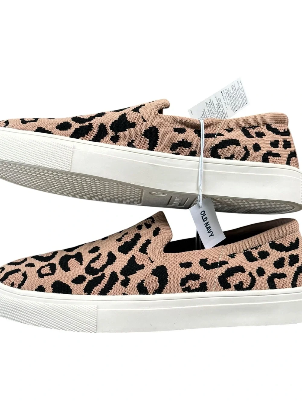 Old Navy Women's Leopard Slip-On Sneakers - Blush and Black